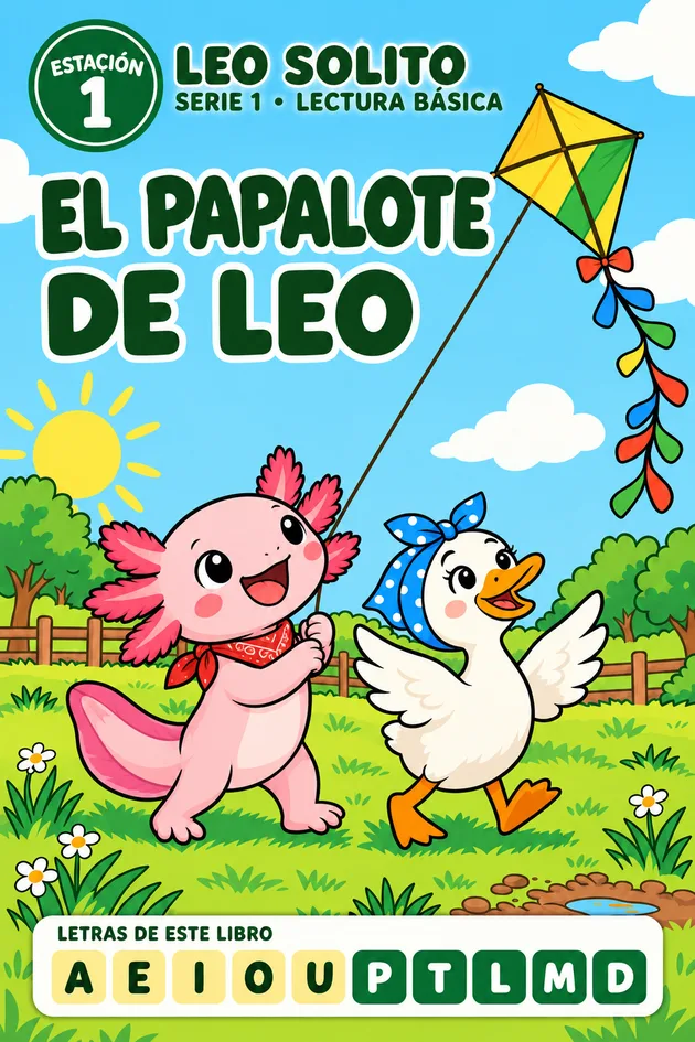 Portada del librito 1, El papalote de Leo